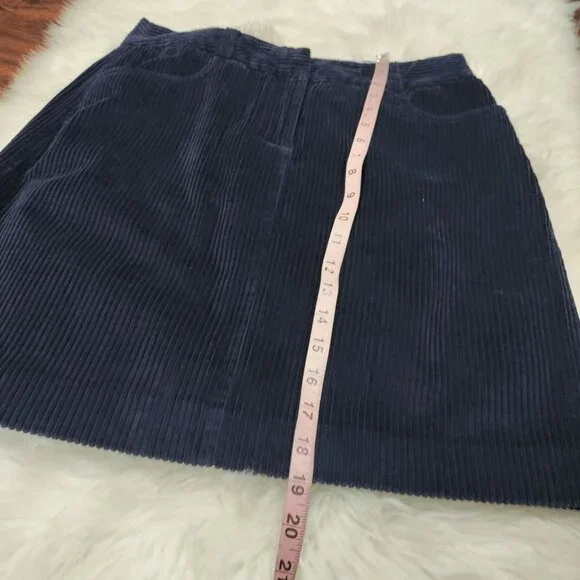 Boden Preppy Navy Blue Corduroy A-Line Mini Skirt Women's Size US 8R - Picture 13 of 14